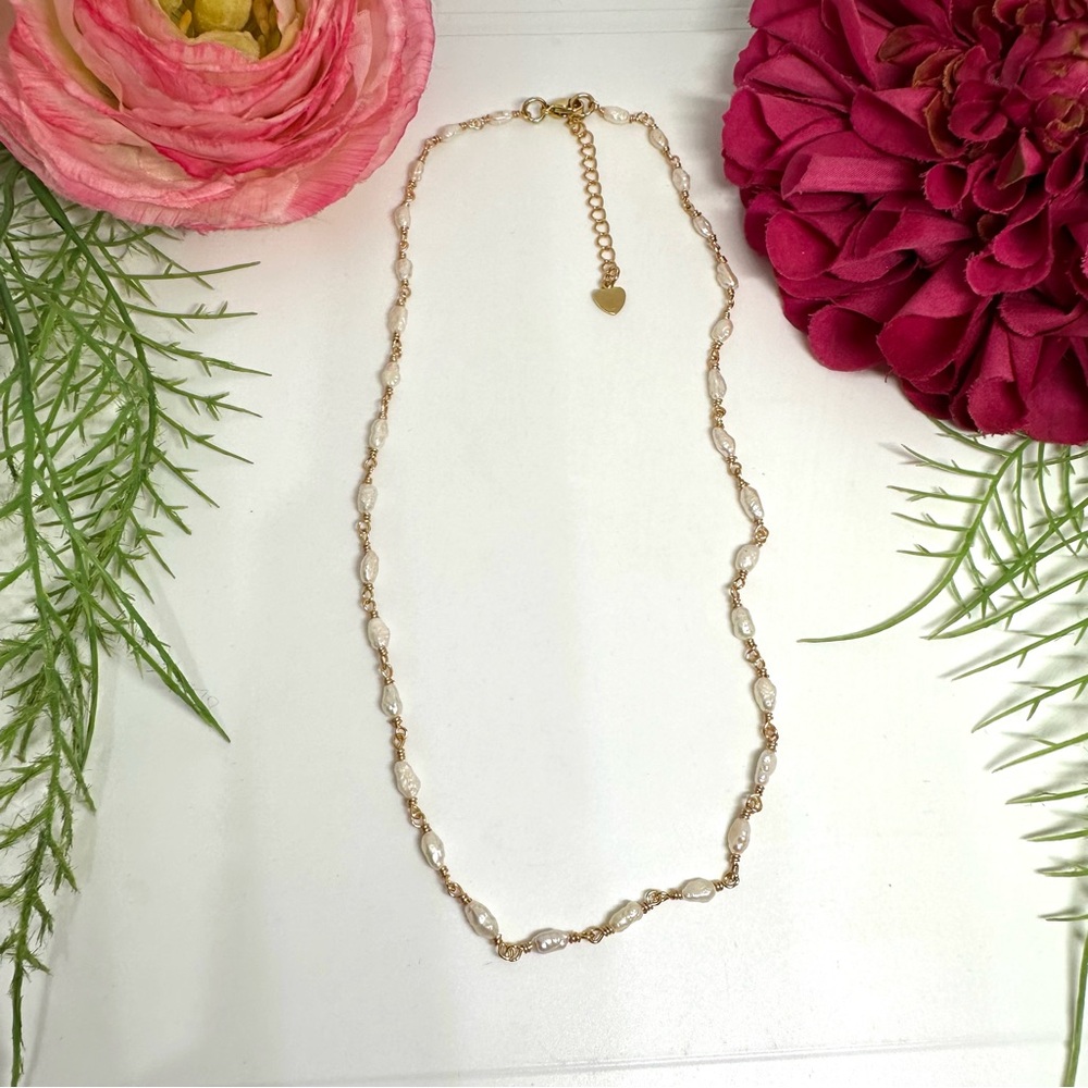 NEW⚜️Freshwater Pearl Hand Linked Necklace